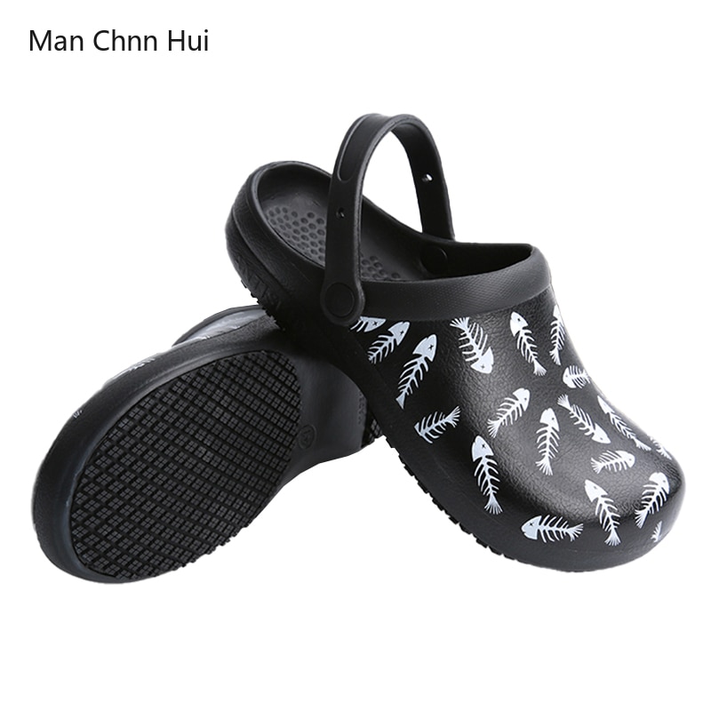 Chef Safety Shoes Waiter Waitress Restaurant Waterproof Wear-Work Shoes Hotel Catering Kitchen Oil-Proof Non-Slip Cook Slippers